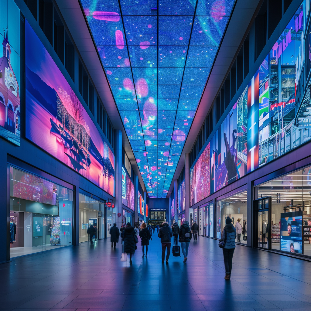 LED screen in shopping mall