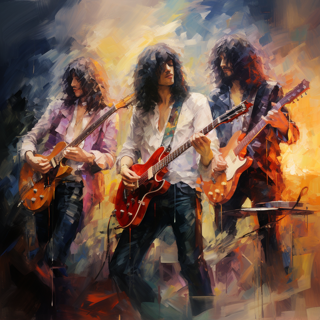 Led Zeppelin Rock Roll Impressionist Artwork