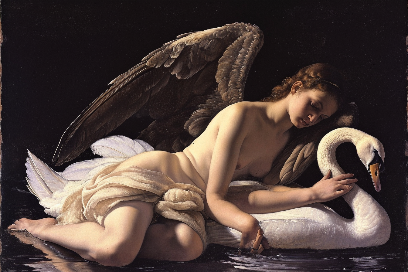 Leda and the Swan Painting