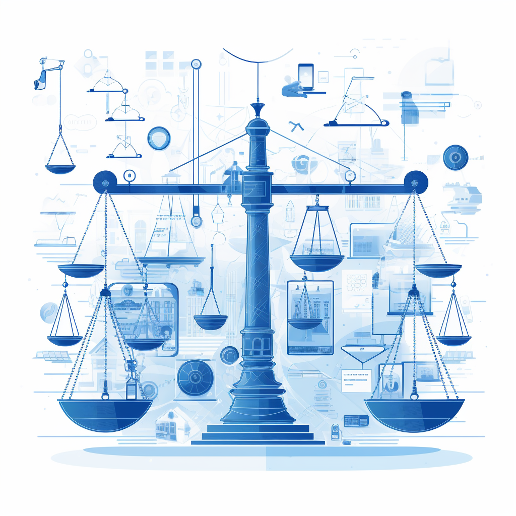 legal technology blue and white design