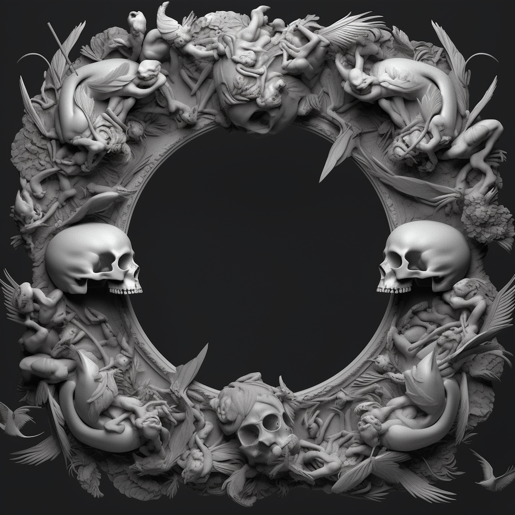 Circular Leg Bones Border Art