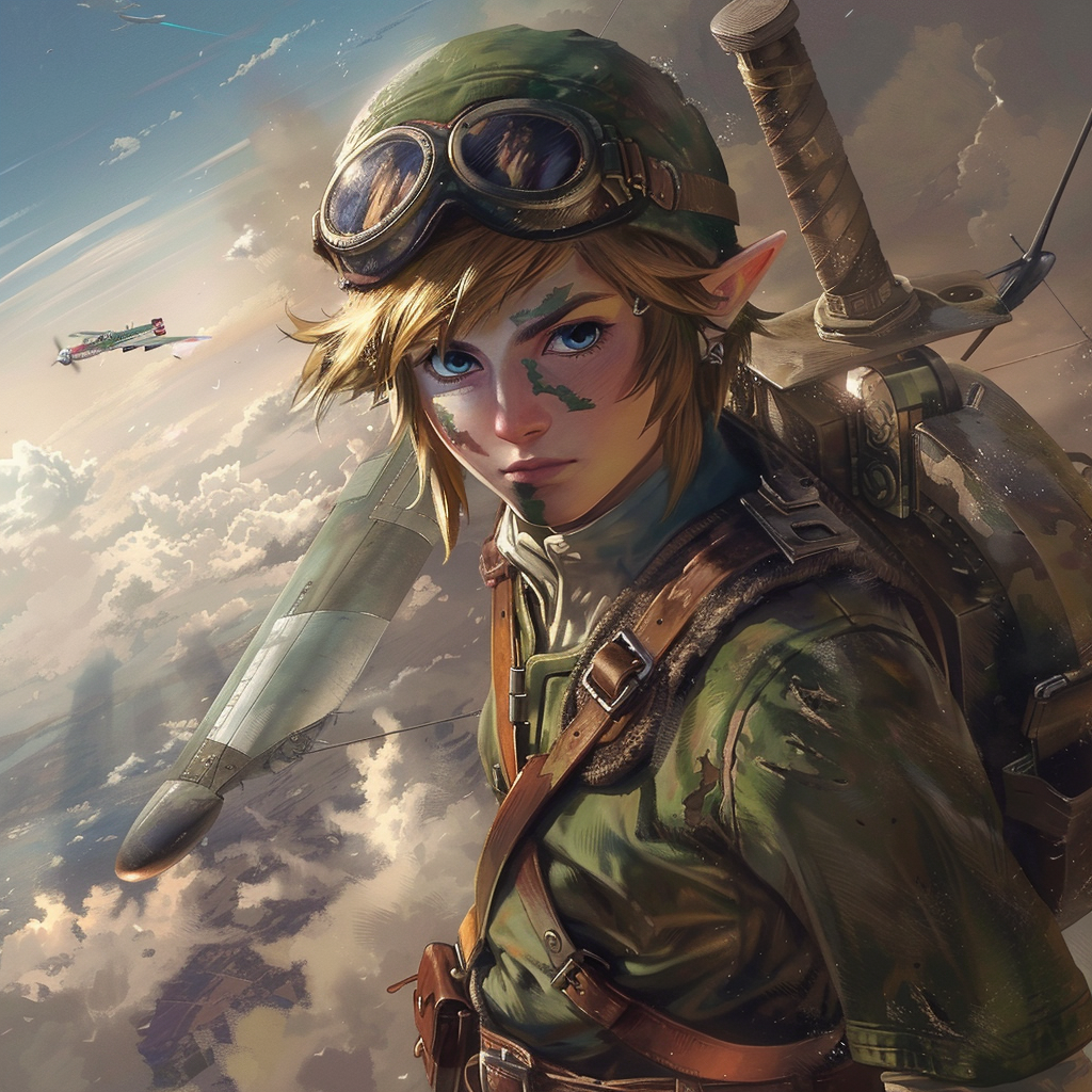 Zelda Link WW2 Pilot Bomber