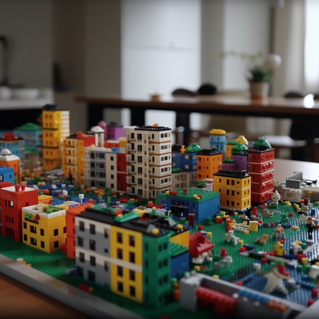 Vibrant Lego-themed apartment project