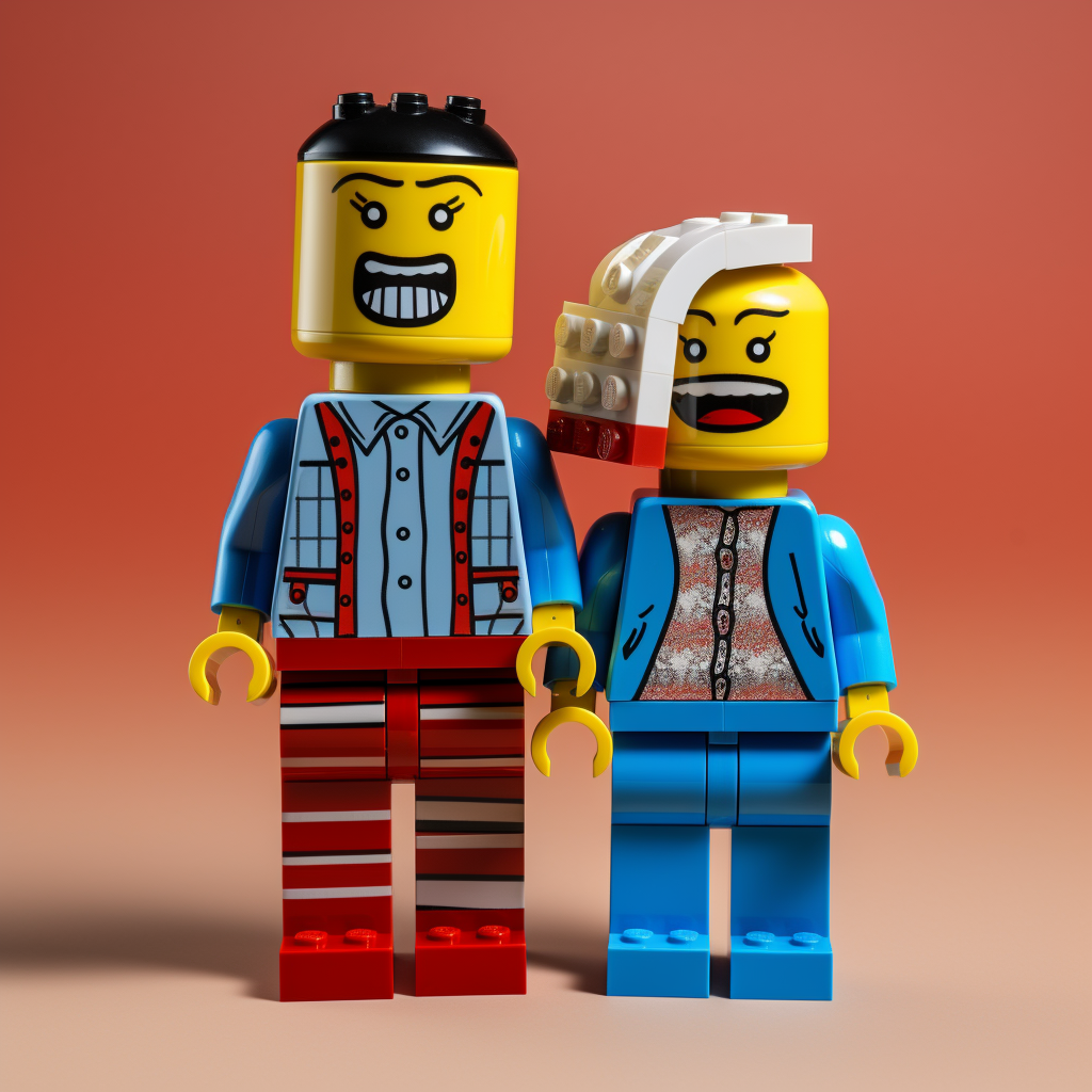 Lego Character Two Heads Body