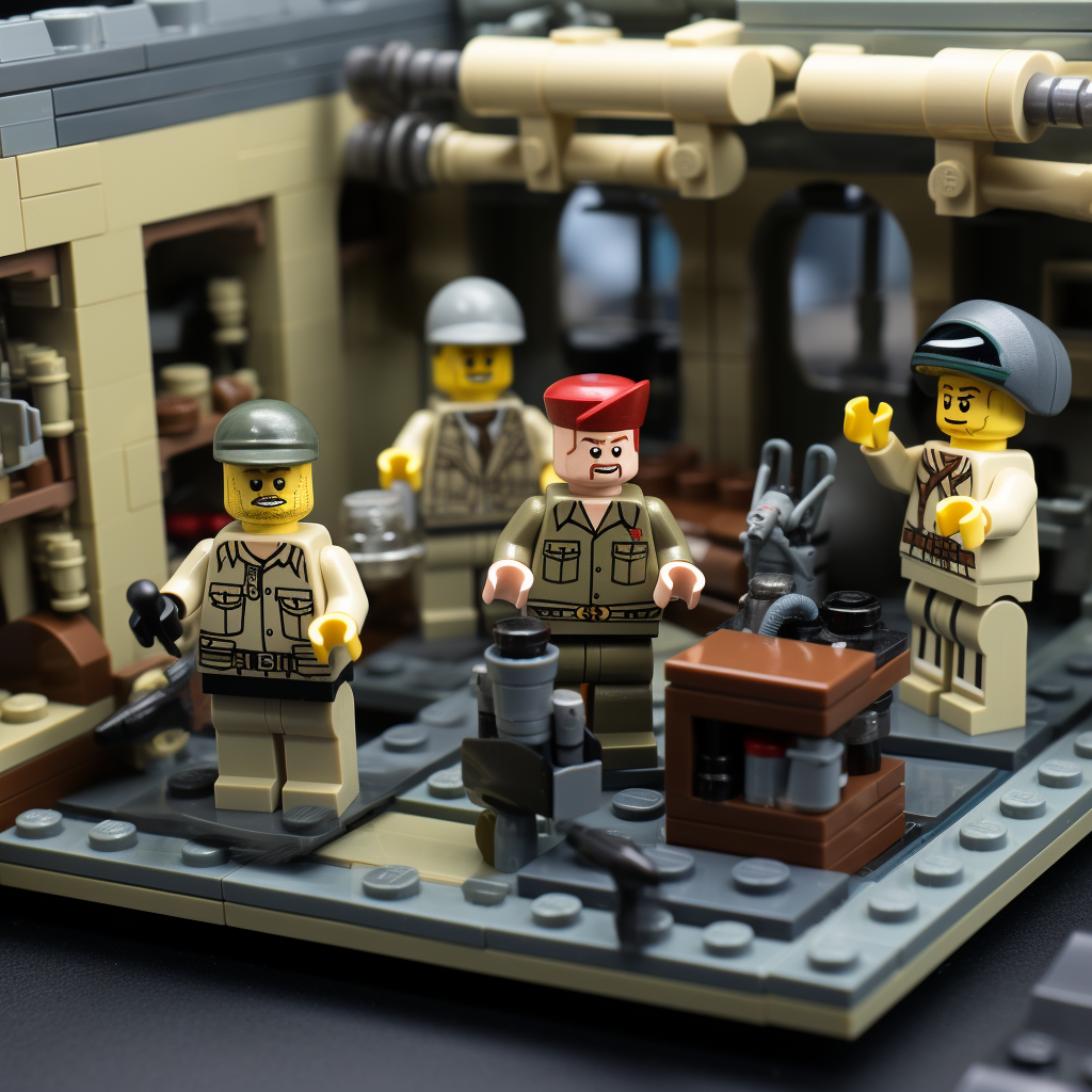 Lego play set depicting WWII