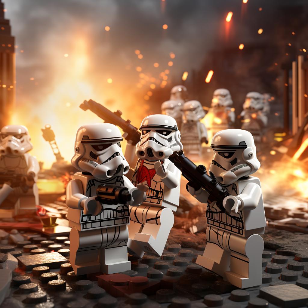 Lego Star Wars Stormtroopers vs Jedis Battle