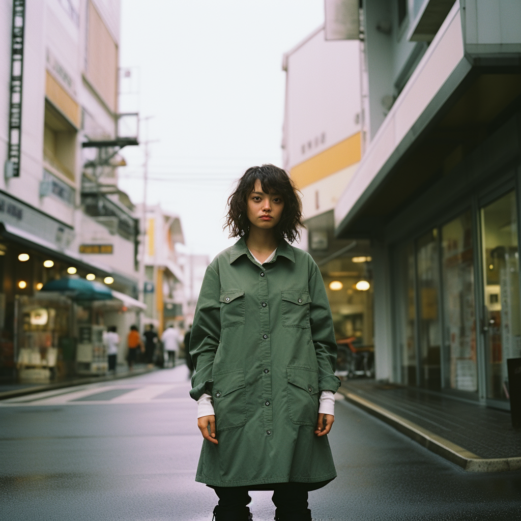 Ethnic woman with Leica camera