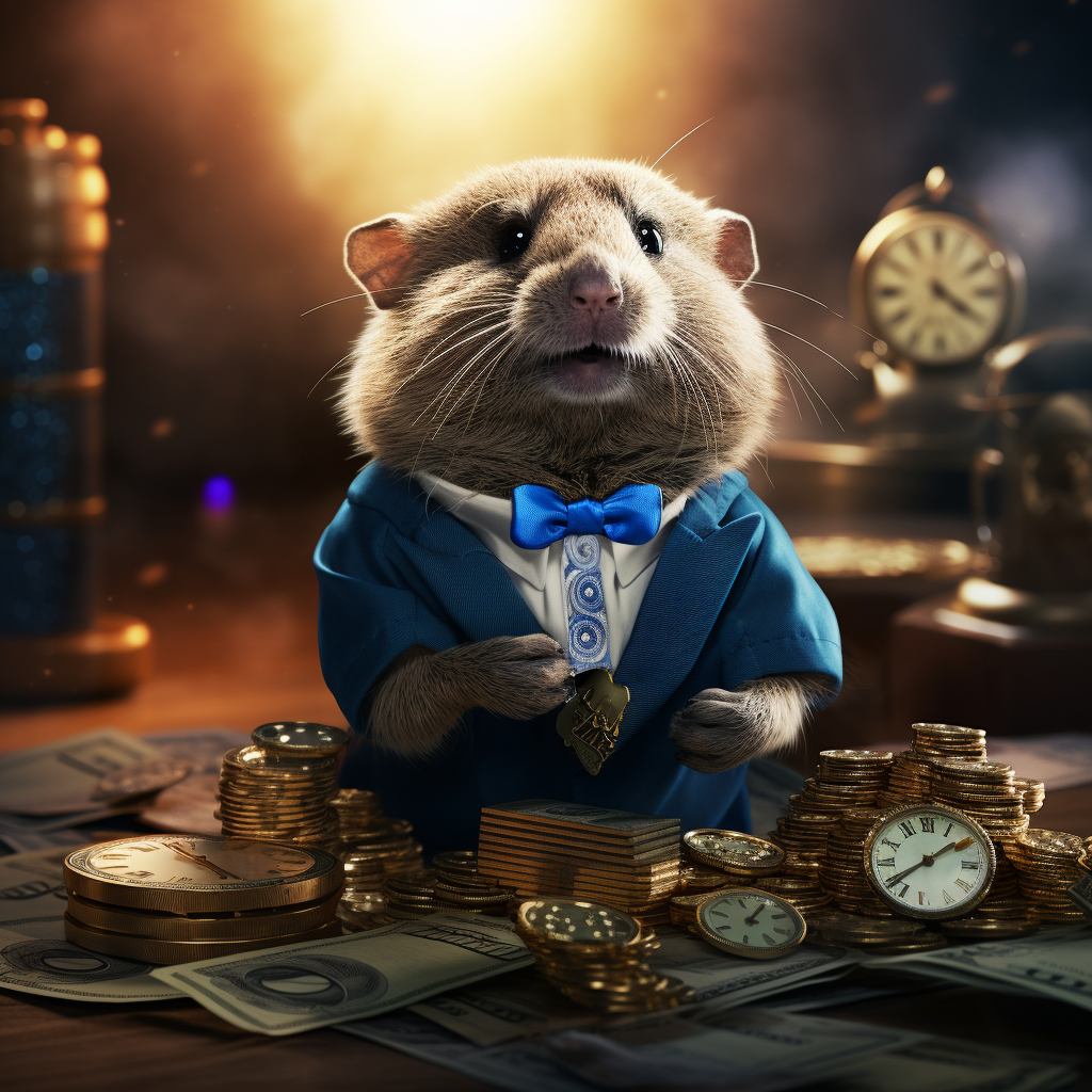 Smart lemming counting money with style