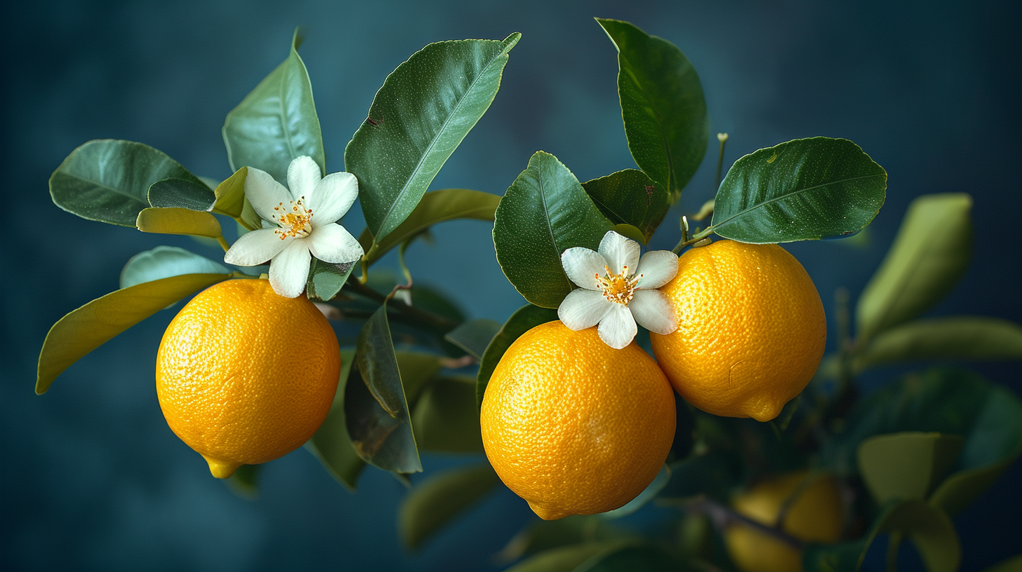 Lemon Fruit on Branch Image