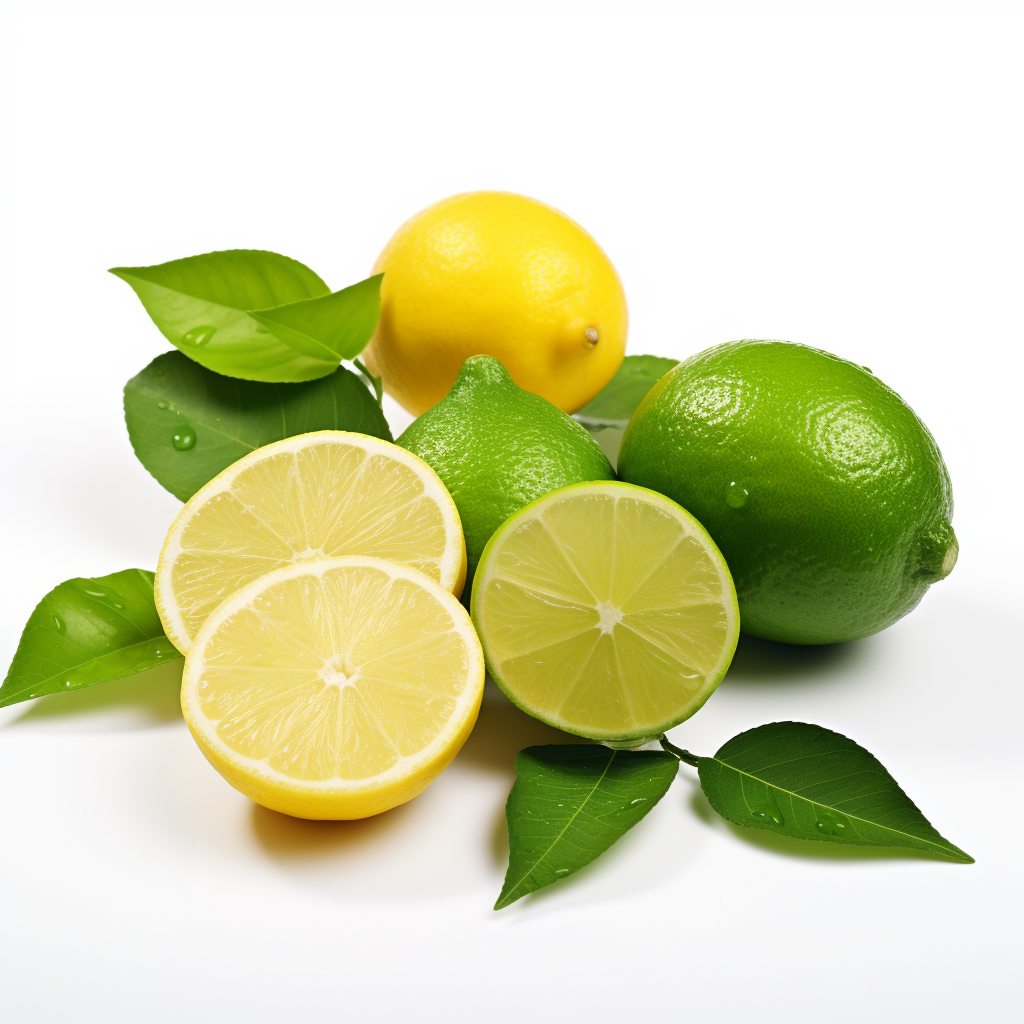 Delicious lemon and lime fruits