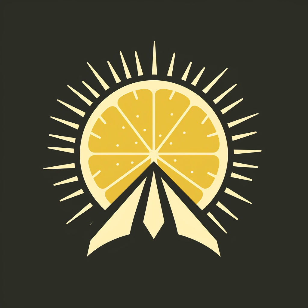 Unique lemon line logo design