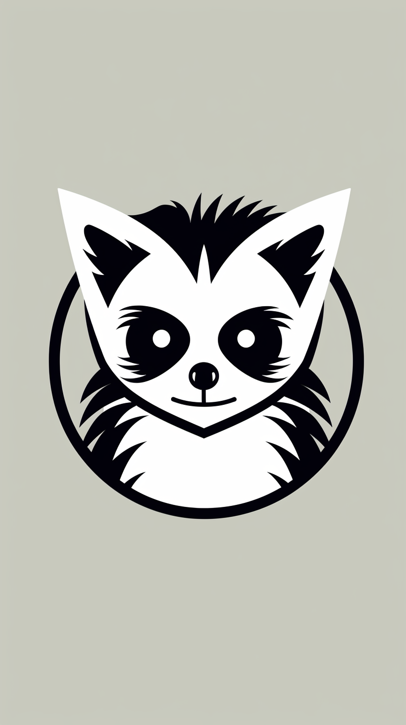 Cute lemur-themed logo for product design company