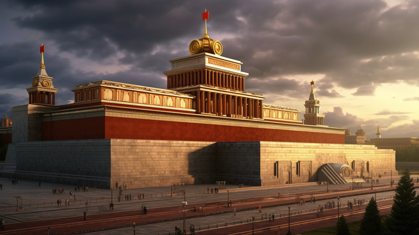 Photorealistic image of Lenin's Mausoleum