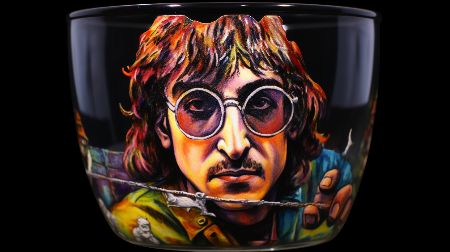 Inspiring Lennon in Glass Portrait