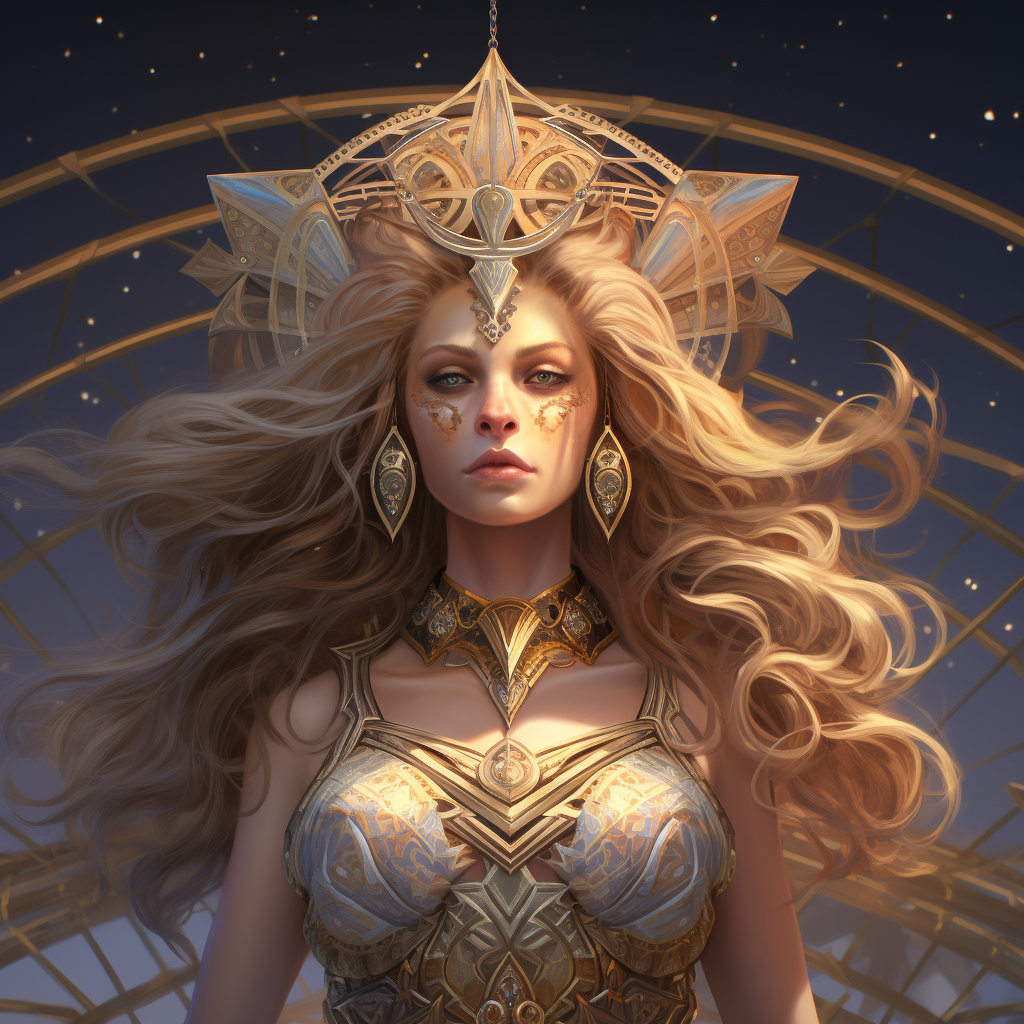 Leo zodiac sign as goddess