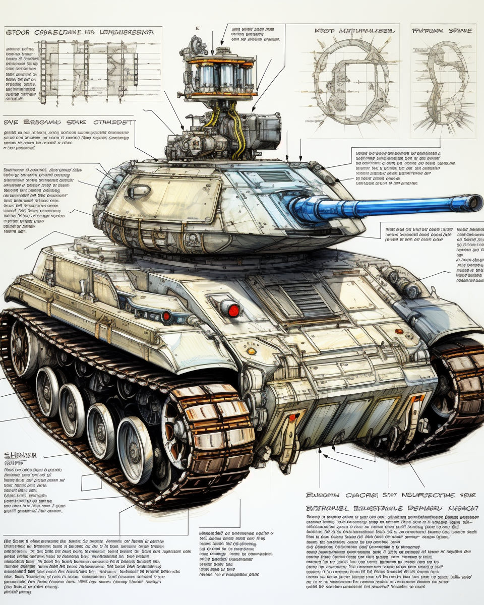 Armored tank with protective shell and wheel mechanisms