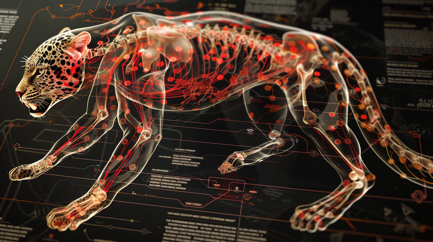 Detailed Anatomy of Leopard-Ape Creature