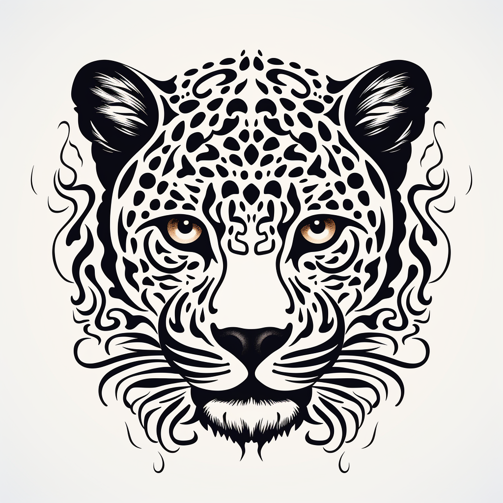 Leopard face in Harimono style