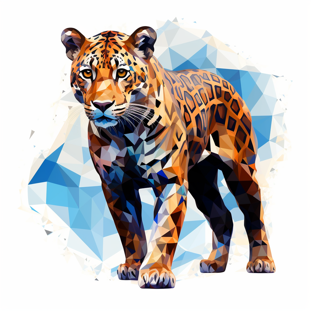 Leopard in Geometric Art Style