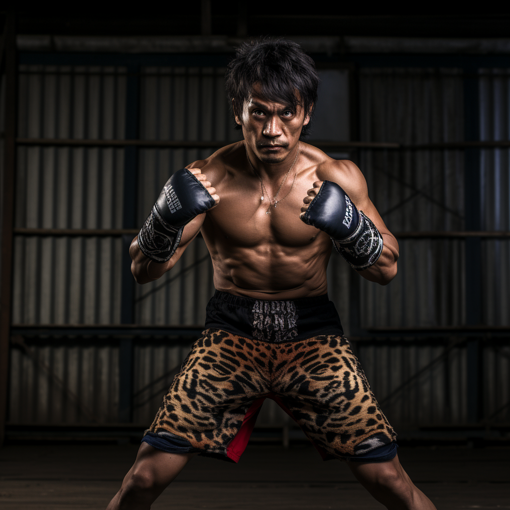 Strong and Defiant Muay Thai Fighter