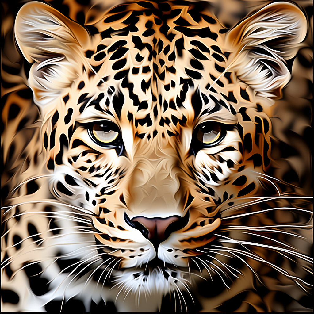 Leopard spots on clear transparent background