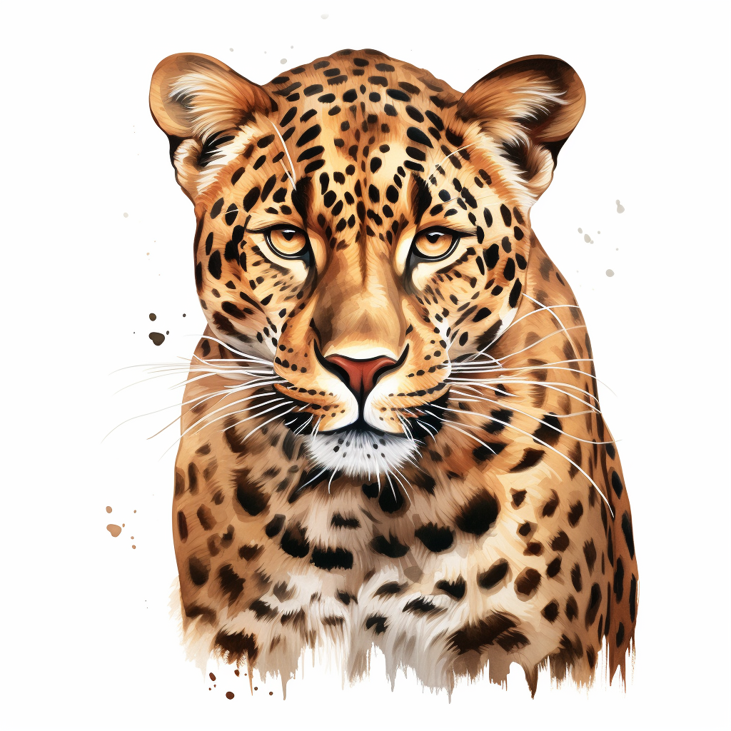 Leopard spots on transparent background