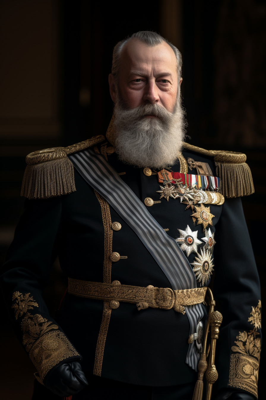 Realistic portrait of Leopold II