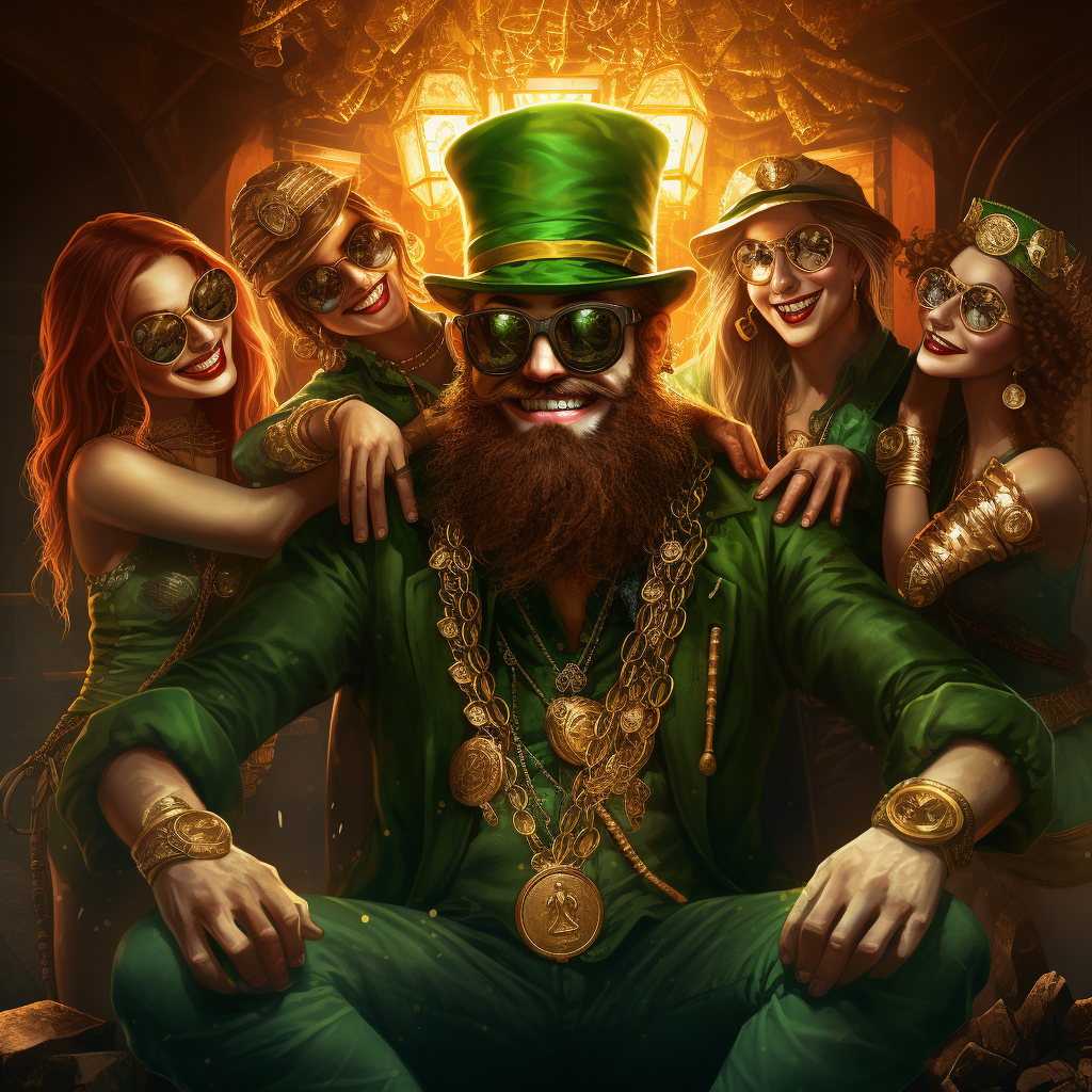 Leprechaun with Glasses and Girls