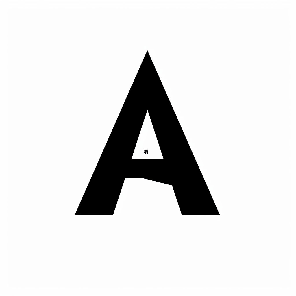 Letter A logo in black and white