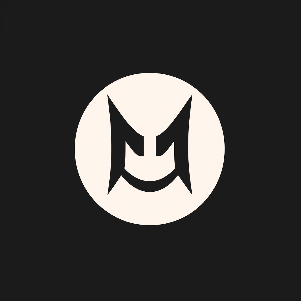 Letter M Comedy Tragedy Mask Logo Image