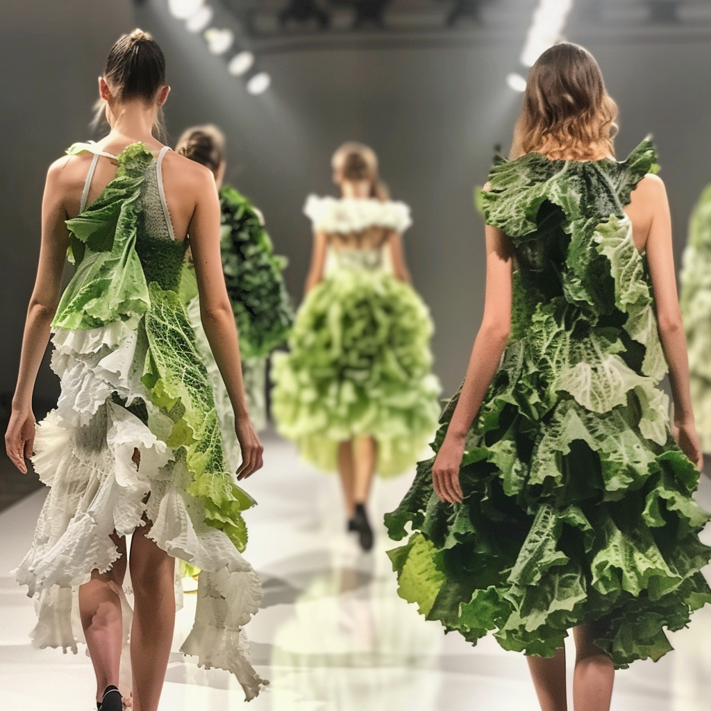 Lettuce leaf fashion show outfits