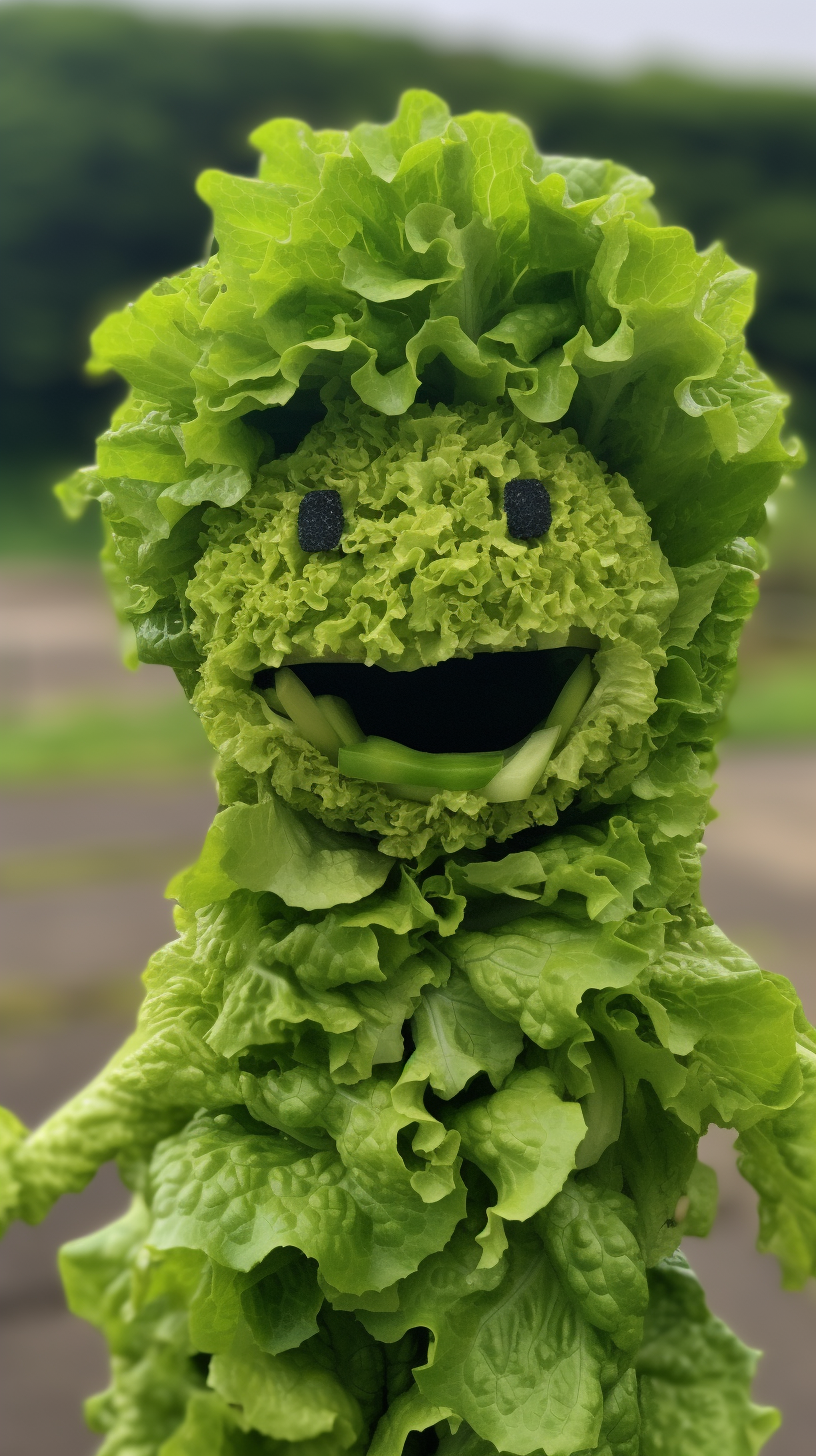 Lettuce person smiling photograph