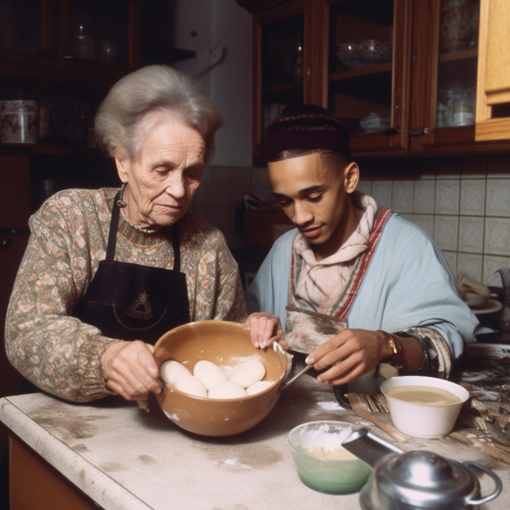 Lewis Hamilton with Polish Grandmother Making Dumplings