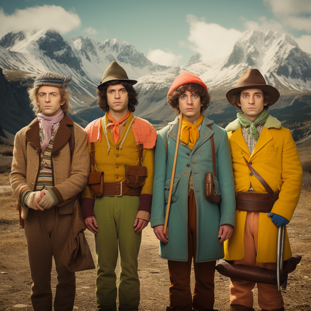 Diverse LGBTQ fellowship in Wes Anderson's direction