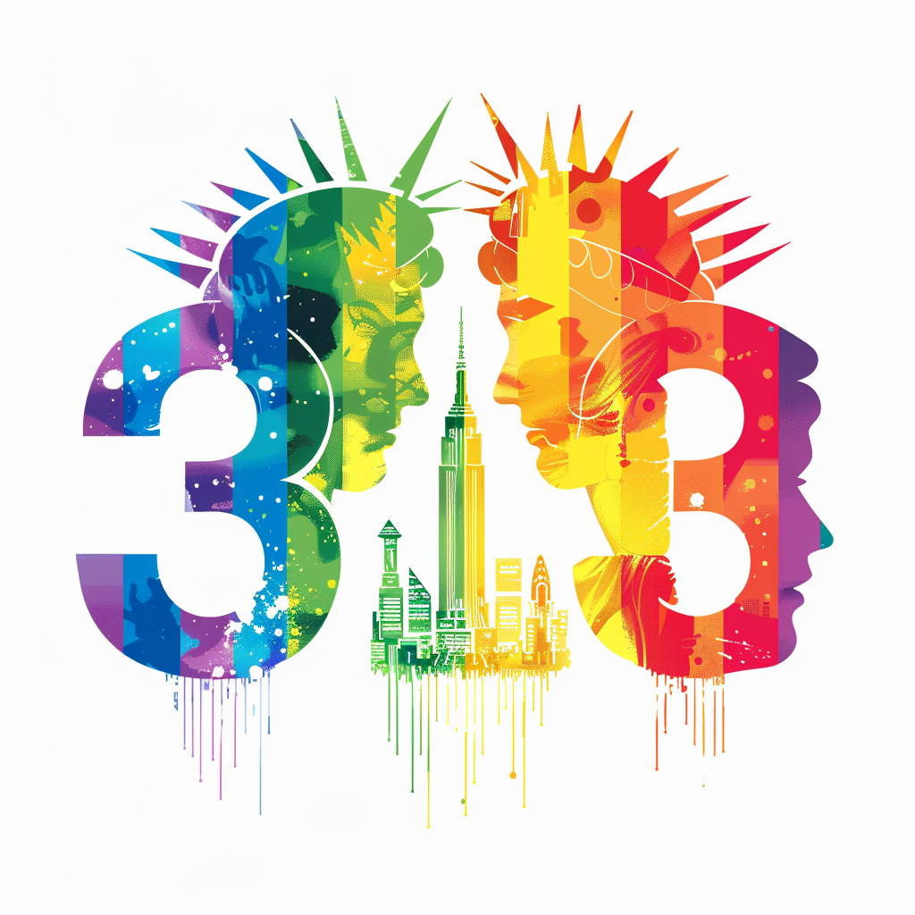 LGBTQIA+ anniversary logo designs