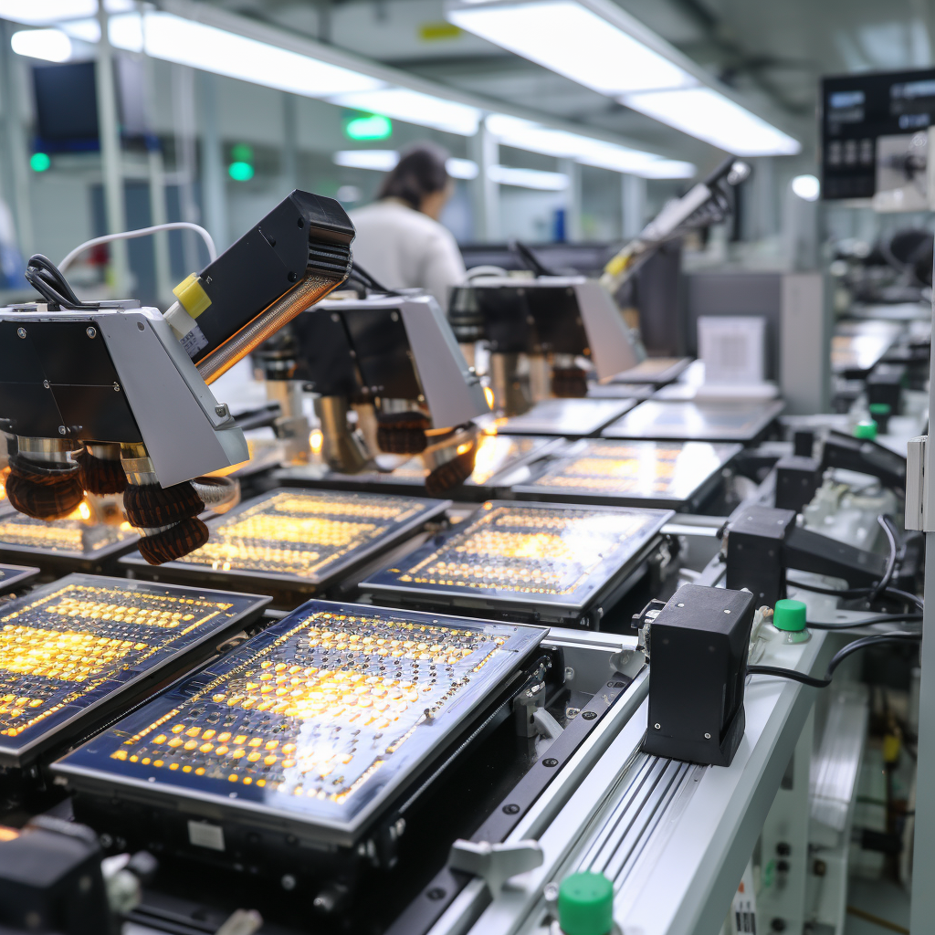 Production line of LGPs used in LED panels