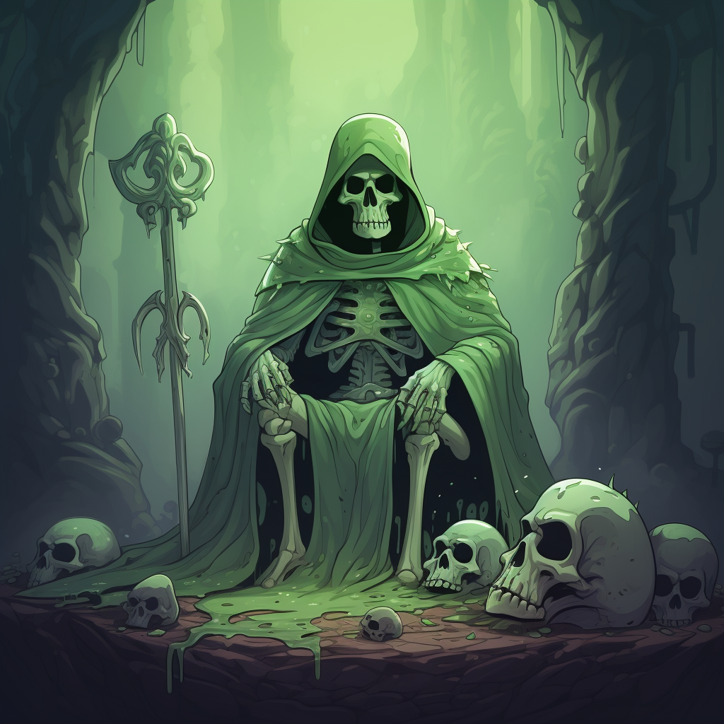 Sinister Lich surrounded by green ooze