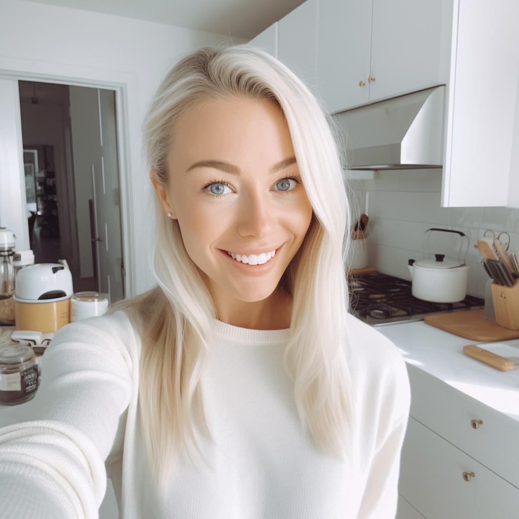 Lifestyle influencer mom selfie video