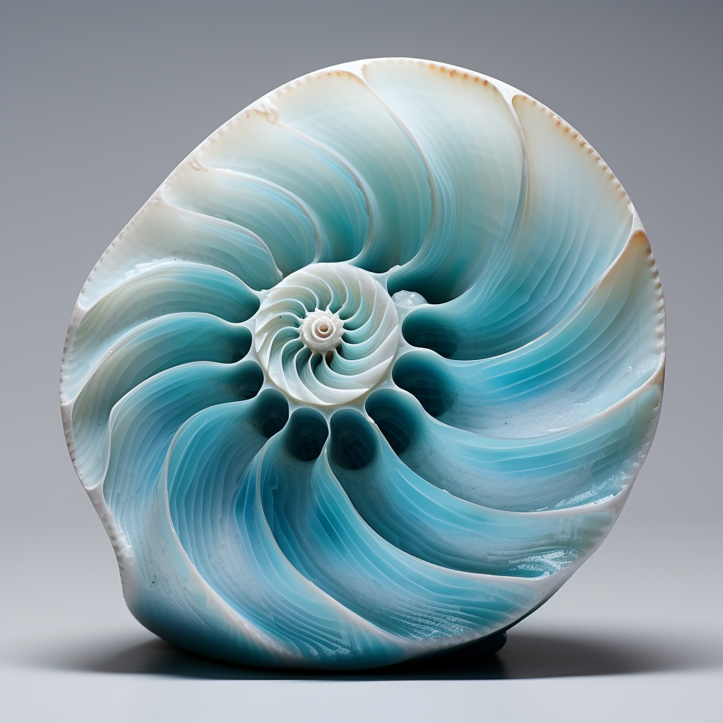 Beautiful light blue spiral shell