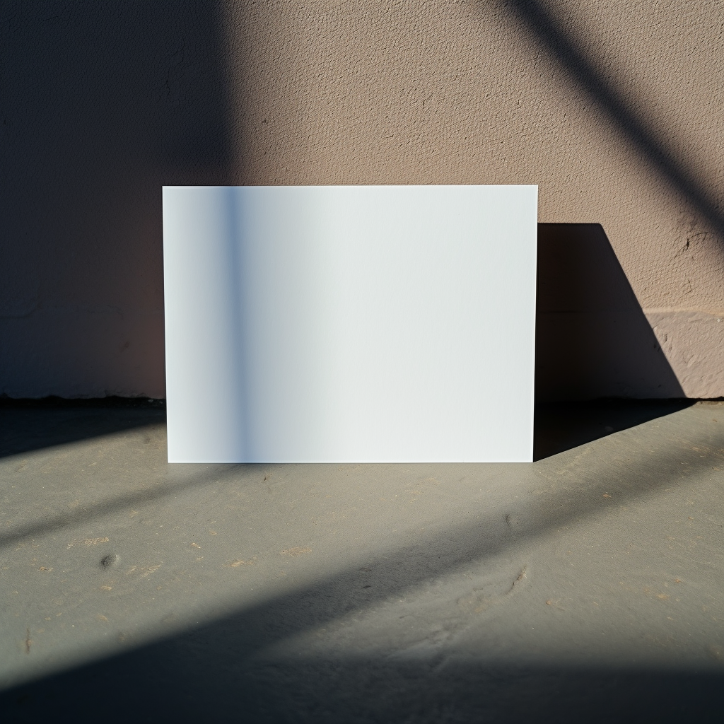 Stunning light shadow patterns on A5 blank card