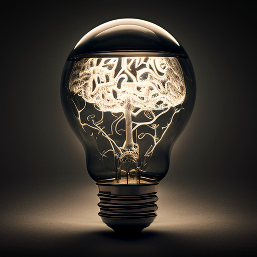 Creative lightbulb brain concept