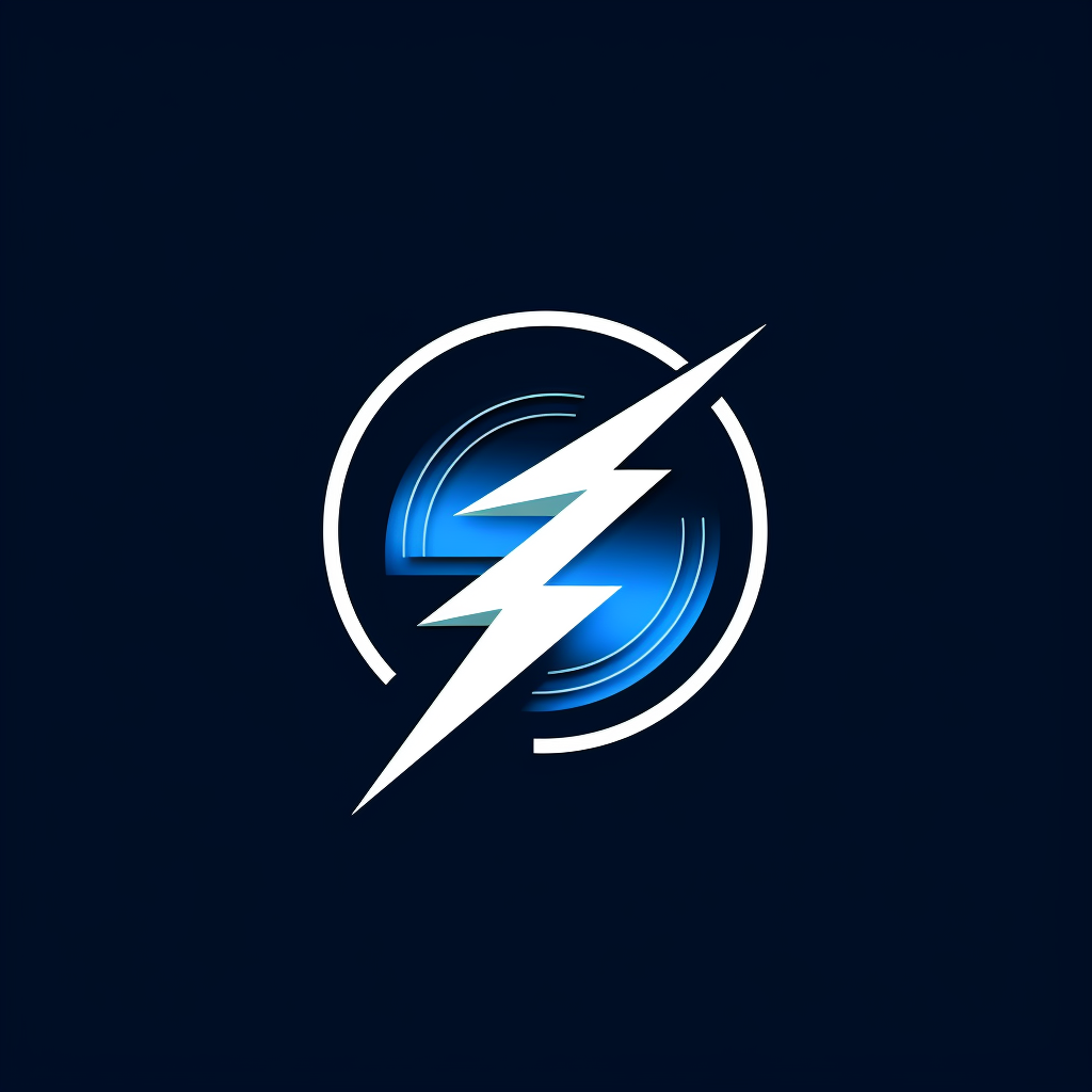 Lightning Bolt Solar Panel Logo