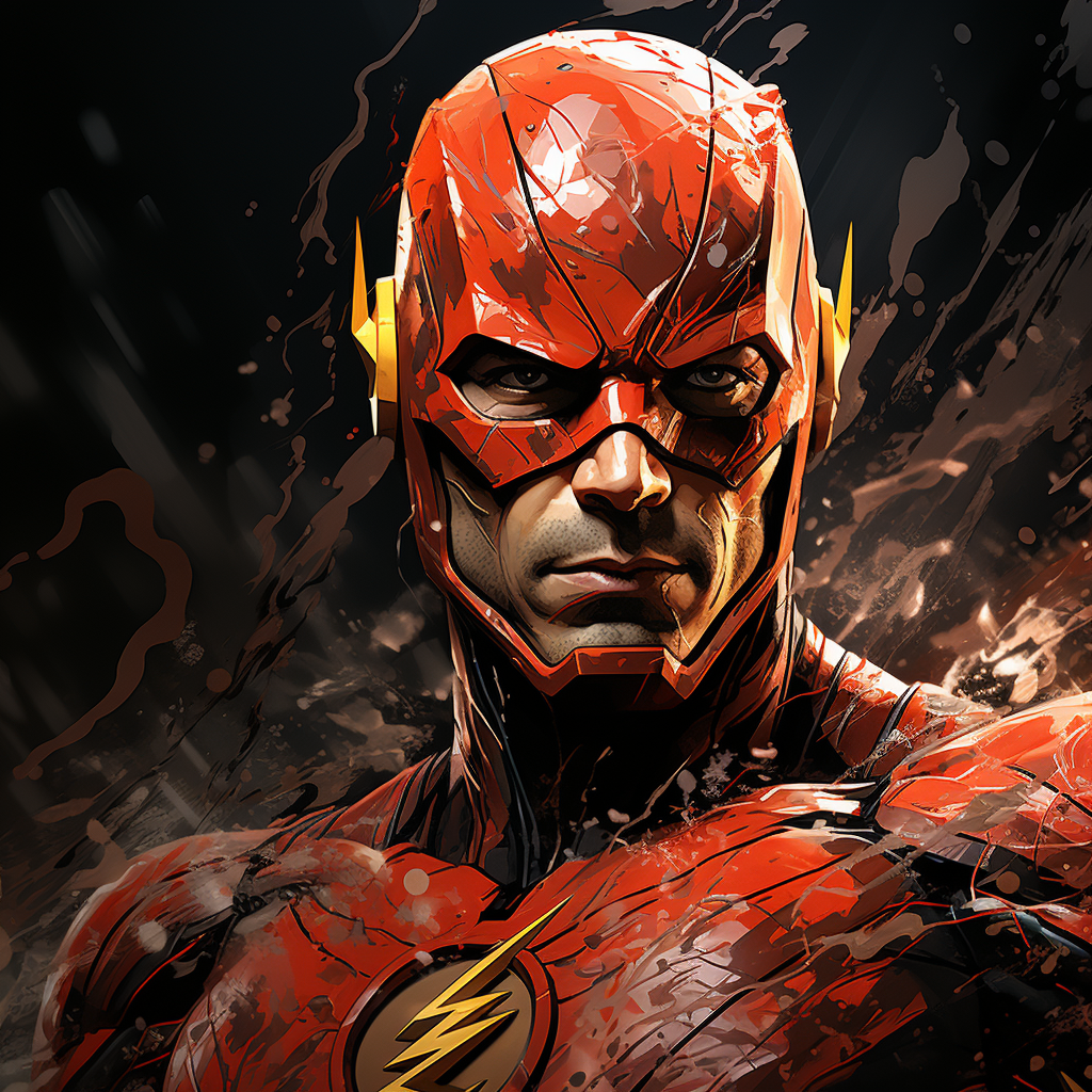 Flash Barry Allen Comic Art Lightning Thunderstorm