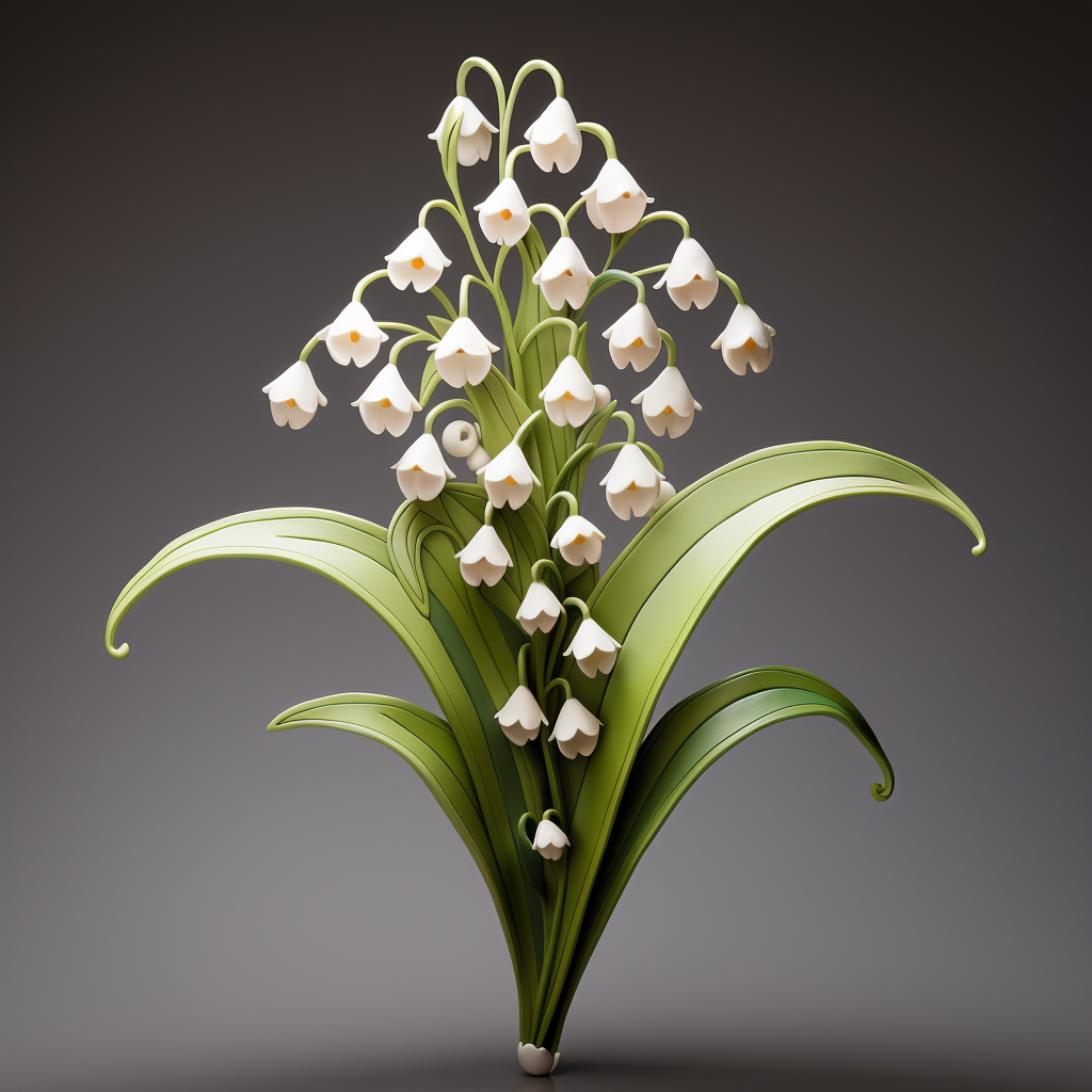 Beautiful Lily of the Valley Wood Detail