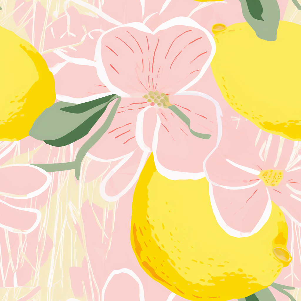 Happy Lemon Art Print Pattern