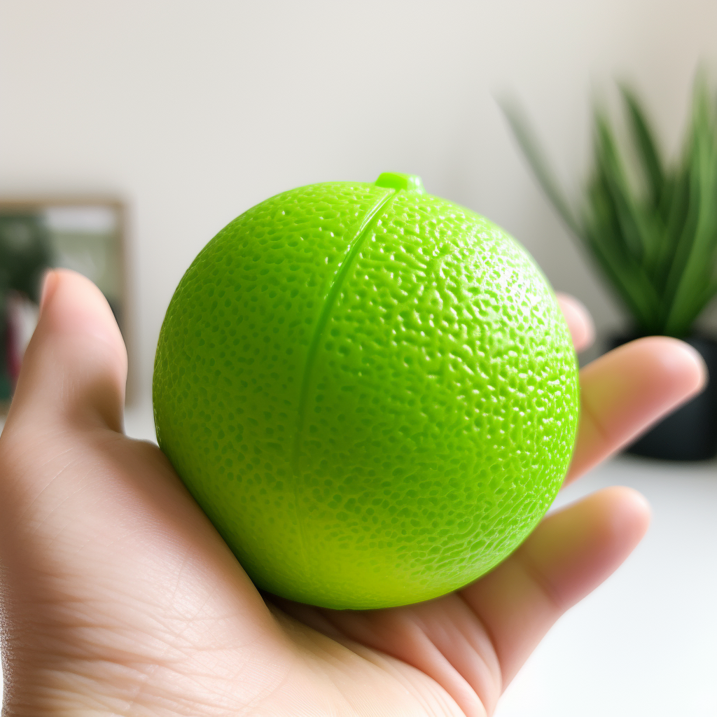 Lime shaped squeezy toy