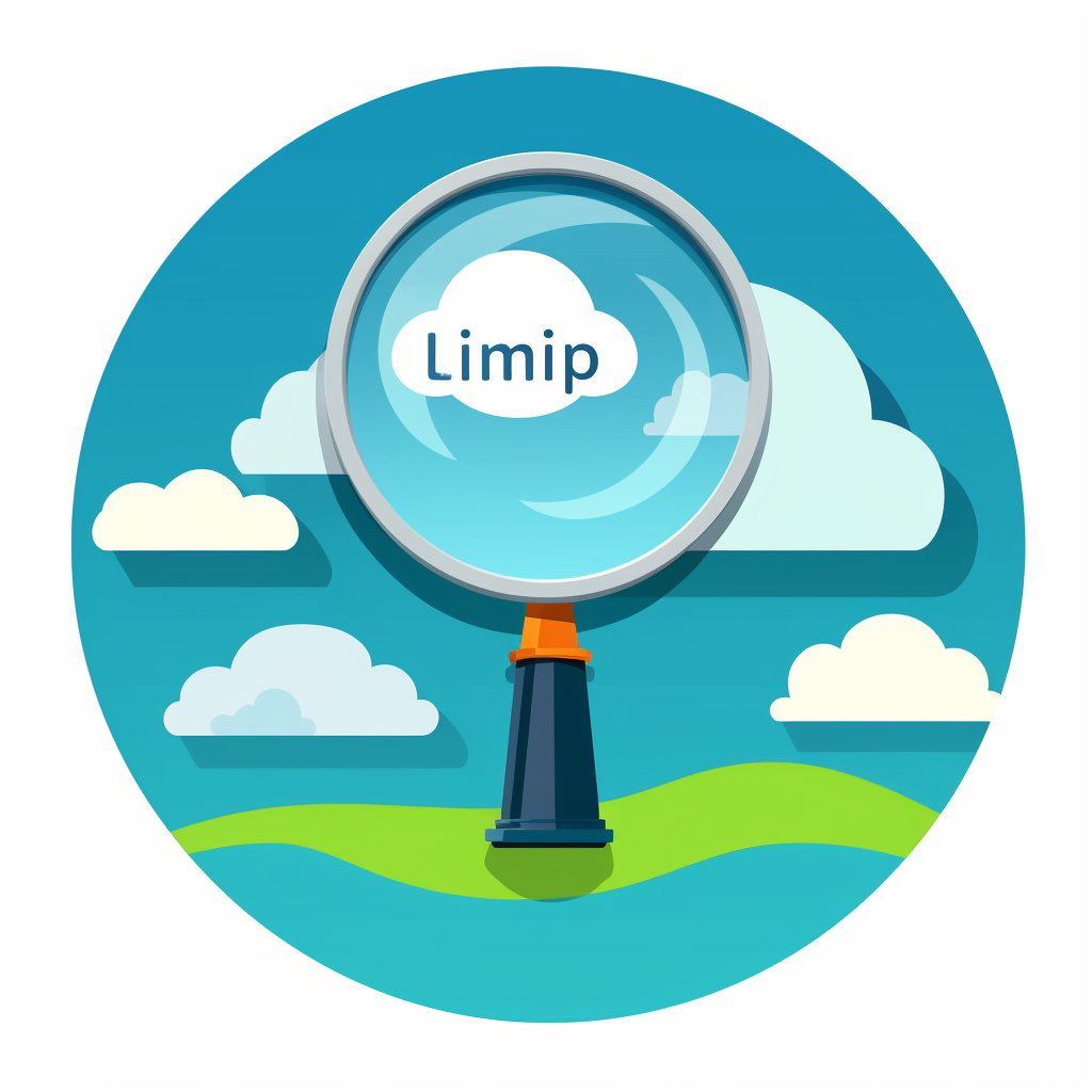 Limpid SaaS Company logo magnifying cloud contents