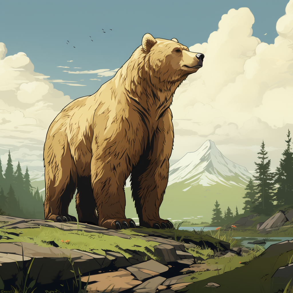 Bear Illustration Flat Colors