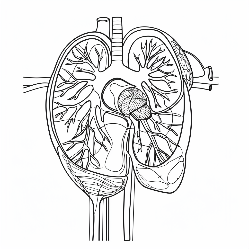 Elegant Rhumatologie Line Art Graphic