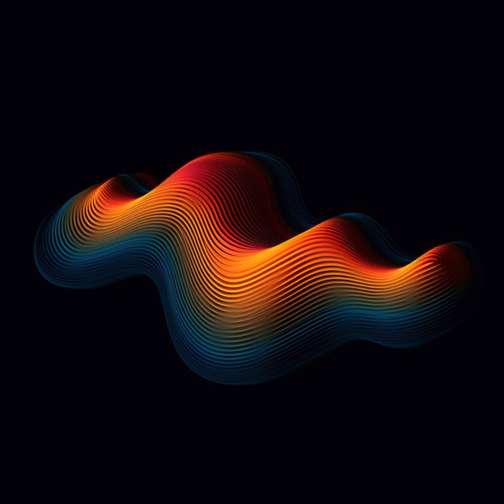 Colorful line graphic univers with gradients